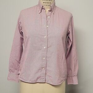 Brooks Brothers Navy checked button down shirt, Size S